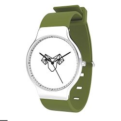 Tobyford Girls Watch Kids Watch Capricorn Watch Green Silicone Band Watch For Women Minimalist Fashion Cute Watches For Couples Watches Gift For Him And Her