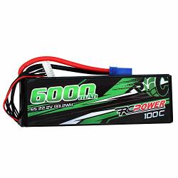 RCPOWER 11.1V 6200mAh 3S 100C Lipo Battery T Plug for RC Airplane RC Car/Truck RC Boat DJI Airplane RC Quadcopter Helicopter Battery 2Packs