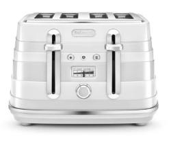 DeLonghi Avvolta 4 Slice Toaster Fluid White