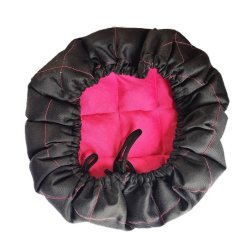 Deep Conditioning Heat Cap in Plain Black Pink