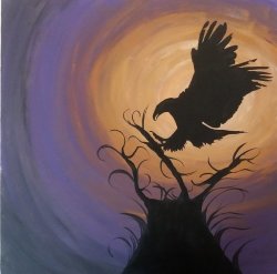 Eagle Landing Painting