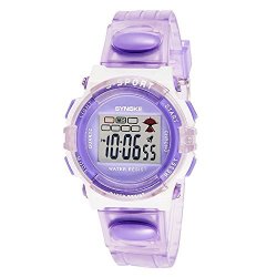 purple waterproof watch