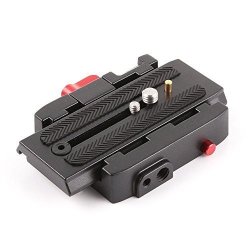 Hersmay P200 Aluminum Qr Quick Release Plate Clamp With 1 4 3 8 Inches Screw For Manfrotto 577 501 519 561 Q5 500AH 701HDV 503HDV 7M1W
