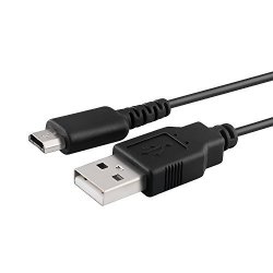 USB Charging Black Cable Compatible With Nintendo Ds Lite
