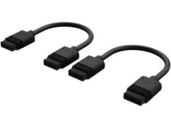Corsair Icue Link Cable 2X 100MM With Straight Connectors Black