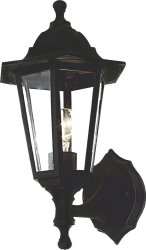 Bright Star Lighting - Outdoor 6 Panel Up Facing Pvc Lantern - Black
