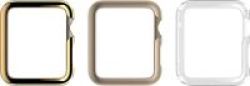 Griffin 3-pack Ultra Thin Guard For Apple Watch 42mmgold Matte Gold And Clear
