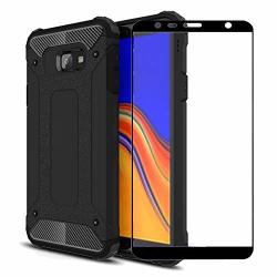 Fadream For Samsung Galaxy J4 Plus J4 PRIME J4 Core Case 2 In 1 Shockproof Hybrid Dual Layer Heavy Duty Protective Cover With Tempered