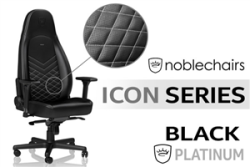 Noblechairs Icon Series Gaming Chair Black Platinum White