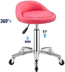 BAR Lift Rotate High Stools Chair Beauty Salon Hairdressing Manicure Lifting Chairs Stools Adjustable Height 360 Rotating Chairs Ergonomic Stools-pink