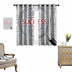 Winfreydecor Graduation Room Darkening Wide Curtains Search Success Magnifying Glass Over Backdrop Different Association Terms Decor Curtains By W63 X L45 Grey White