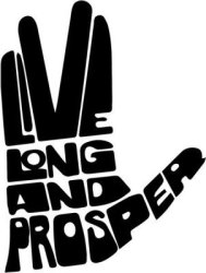 Live Long And Prosper Vinyl Decal Sticker Cars Trucks Vans Walls Laptops Cups Black 5.5 Inches KCD977