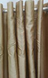Faux Silk Camel 225CM X 225CM Eyelet Lined Curtain New Arrival