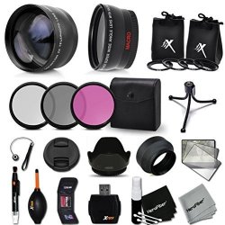 Essential 58MM Accessory Kit For Canon Eos 80D 70D Eos 60D Eos Rebel T6 T6I T5 T5I T4I T3 T3I T2I Xti 1200D 1100D