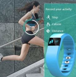 Bluetooth Smartwatch & Fitness Bracelet With Pedometer For Samsung & Android Phones Blue