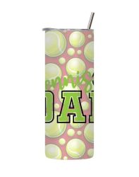 Dad 20 Oz Tumbler With Lid And Straw Trendy Tennis Graphic Design Gift 239