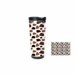 Cow Skin Animal Abstract Spots Milk Dalmatian Barnyard Camouflage Dotscoffee Cup Drinking Cup Female Male Double Stainless Steel Vacuum Insulation Thermos CUP-14 OZ-397ML
