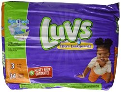 Luvs With Ultra Leakguards Size 3 Diapers 34 Ea