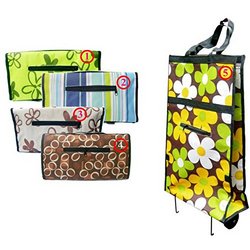 Best1deals - Folding Lightweight Wheeled Shopping Trolley Bag 4