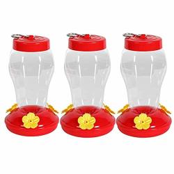 Xiarui Hummingbird Feeder Bird Feeders With 3 Feeding Stations For Outside 16 Oz Pack Of 3