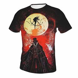 Tangliyand Blood_borne Moon Presence Game Creative 3D Printed Short Sleeve Tees For Mens