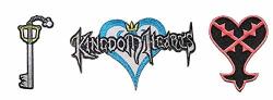 Kingdom Of Hearts Embroidered Iron On Set Of 3 Patches