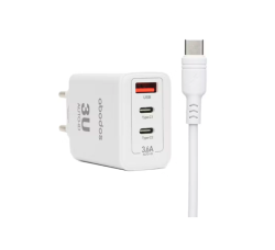 Smart Charger Adapter 20W Fast CHARGER-2 Type-c Output 1USB-A Output