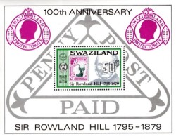Swaziland - 1979 Sir Rowland Hill Ms Mnh Sg 326