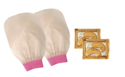 Microdermabrasion Silk Exfoliating Body Face Glove Mitt - Set Of 2
