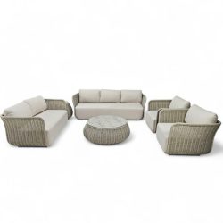 Sundown 6PC Covered Patio Lounge Set Sotran Dekorativ