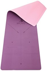 Tpe Alignment Yoga Mat - Berry Purple