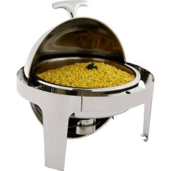 Chafing Dish Steel Roll Top Round