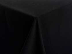 Black Pure Cotton Rectangular Tablecloth 8-SEATER
