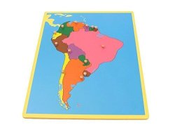 Pinkmontessori Montessori Early Childhood Educational Materials - Geography Family Set Small South America Board Puzzle