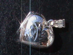 Solid Sterling Silver Heart Shape Locket. Meduim Large Size