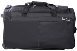 Pierre Cardin 79CM Large Duffel Bag On Wheels With Backpack Straps| Black