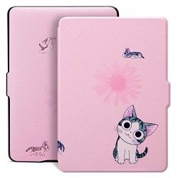 Ayotu Colorful Case For Kindle Paperwhite E-reader Auto Wake sleep Smart Protective Cover Case Fits All 2012 2013 2015 And 2016 Versions Kindle Paperwhite K5-09 The Fantasy Cat