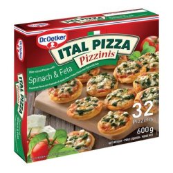Dr Oetker Ital Pizza Pizzinis Spinach And Feta 600G