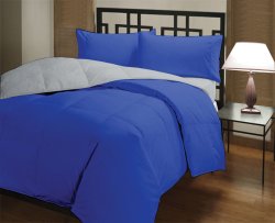 Bianca Blue & Gray Premium Filled Double Reversible Carlson Comforter Cotton BIA-DVC2D