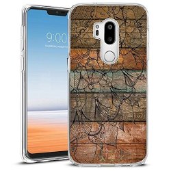 For LG G7 Thinq Case LG G7 Case Cover For LG G7 LG G7 Thinq 2018 Release Tpu Non-slip High Definition Printing Wood Color Stripe Anchor