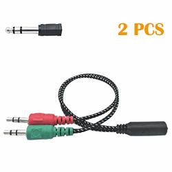 Firefly Headset Splitter Cable Audio Jack Y Adapter 3.5MM Female To 2 Dual 3.5MM Male Headphone MIC Audio Splitter For PC Computer And Old