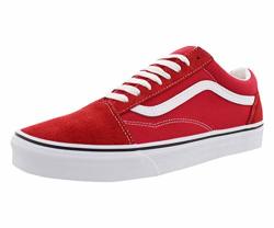 Vans Unisex Old Skool Skateboarding Shoes Racing Red True White 12 WOMEN 10.5 Men