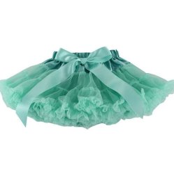 Baby Girls Tutu Skirts With Bow - Lake Blue 12M