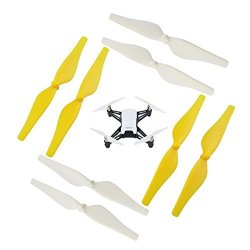 Colored Release Propellers Ccw cw Props Blades For Dji Tello Drone 4 Pairs White + Yellow