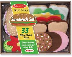 Boy And Girl Felt Food Sandwich Set