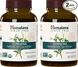 Himalaya Organic Gymnema Sylvestre 60 Caplets For Sugar Destroyer & Healthy Glucose Metabolism 700 Mg 2 Month Supply 2 Pack
