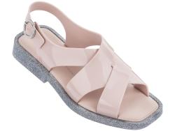 Melissa Melrose Sandals - Pink & Glitter Silver