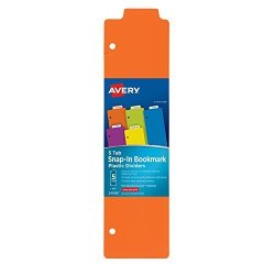 AVE24908 - Avery Tabbed Snap-in Bookmark Plastic Dividers