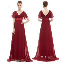 Glamorous Double V-neck Evening Dress 10 Colour