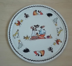 Large Pizza Plate Lucy M. Wilkes Design Width 31CM
